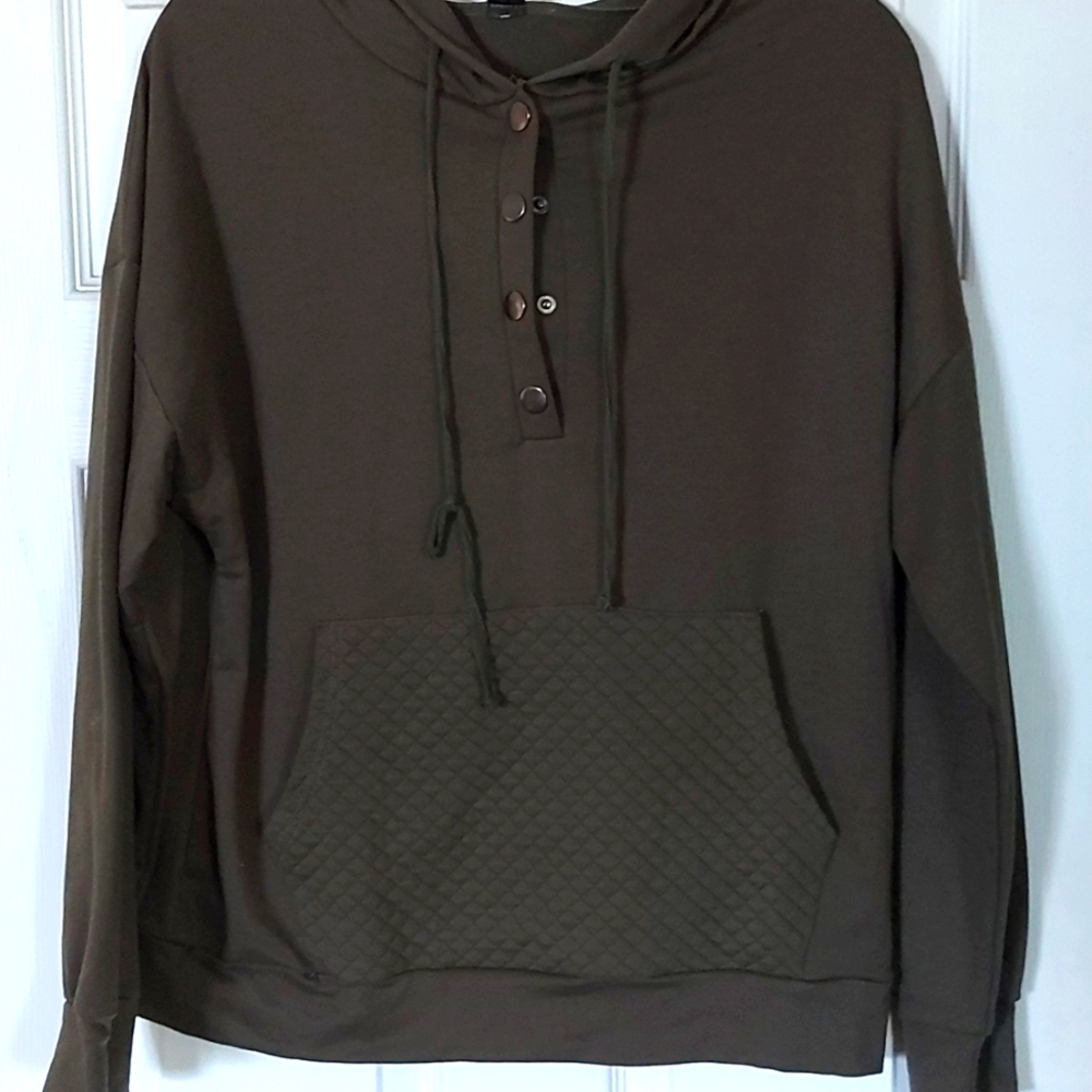 Army green hoodie